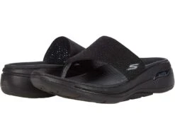 SKECHERS Performance Go Walk Arch Fit Knit 3 Point Sandal
