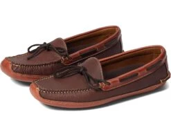 L.L.Bean Bison Double Sole Slipper Leather Lined
